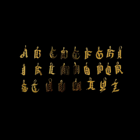 AK SIGNATURE ID 14K GOLD PENDANT
