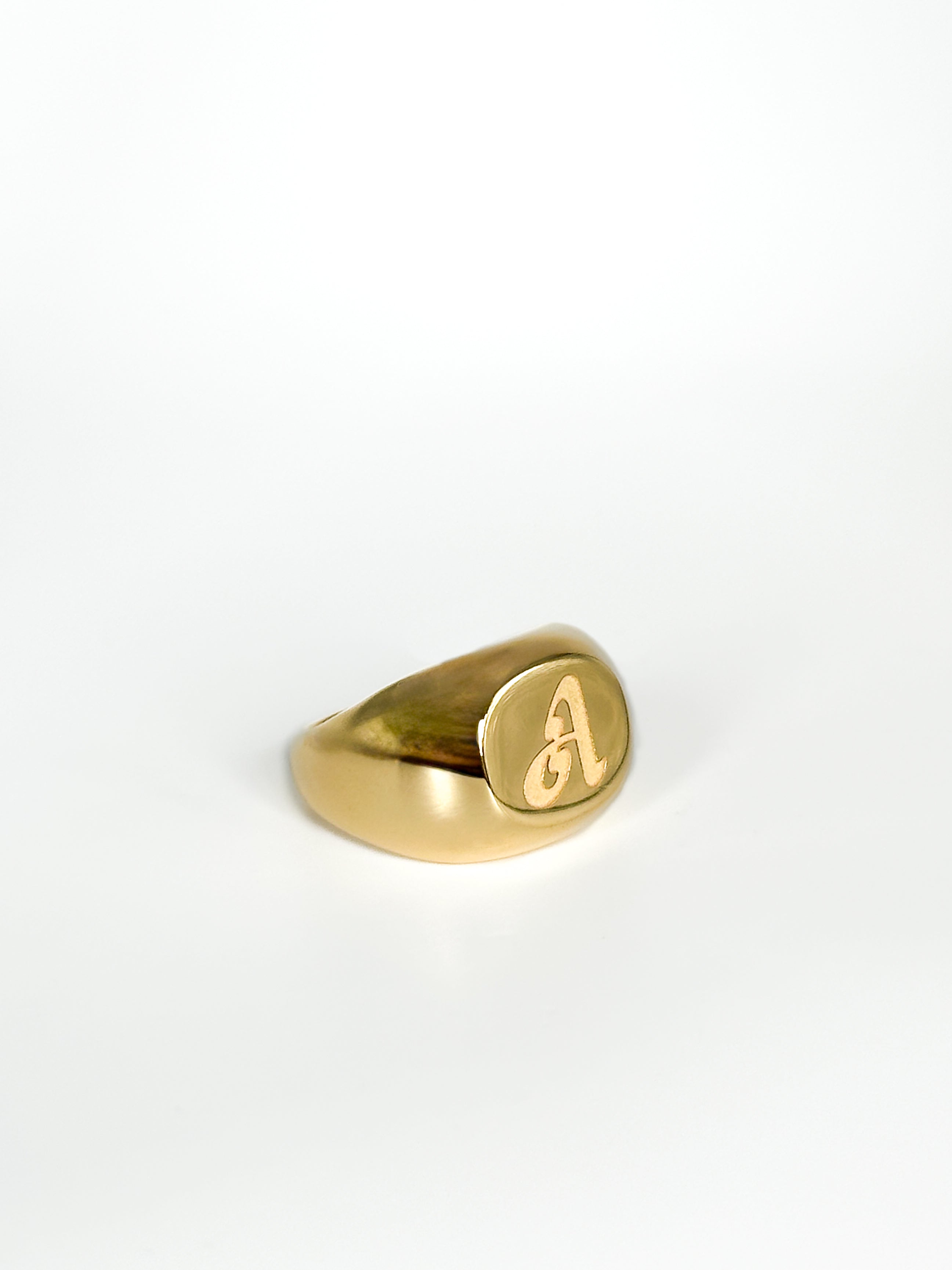 Signature Signet Ring Gold