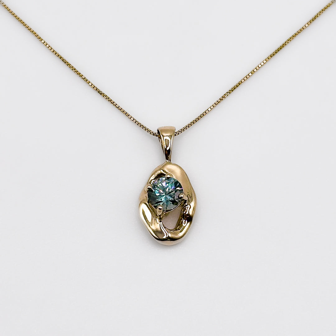 Blue Zircon Large Nadia Pendant