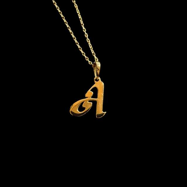 AK SIGNATURE ID 14K GOLD PENDANT