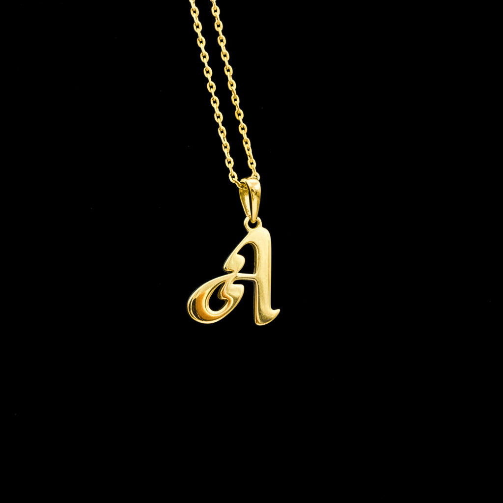 AK Signature ID Pendant Gold