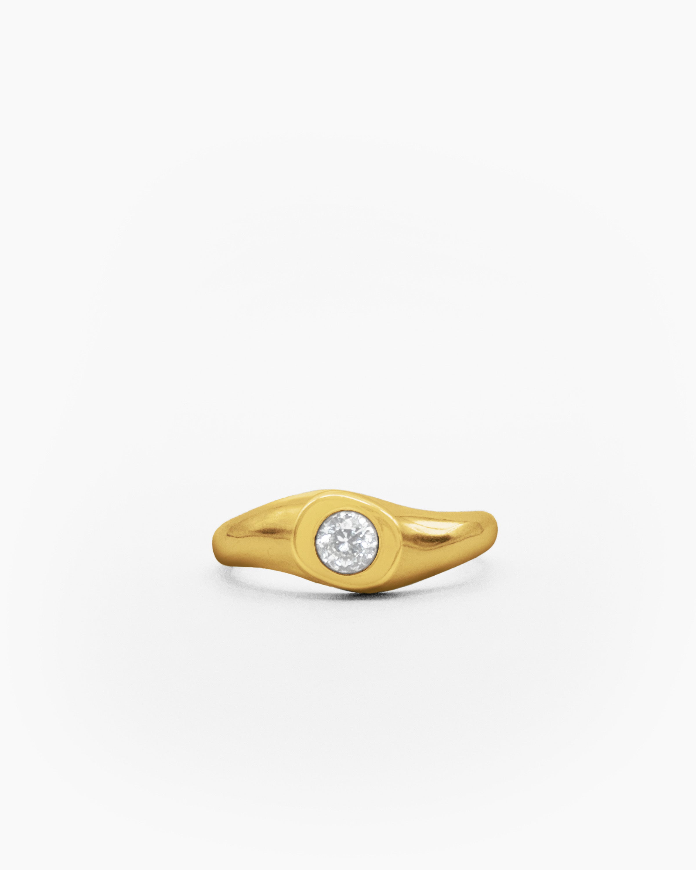 Shift Signet Ring Yellow Gold