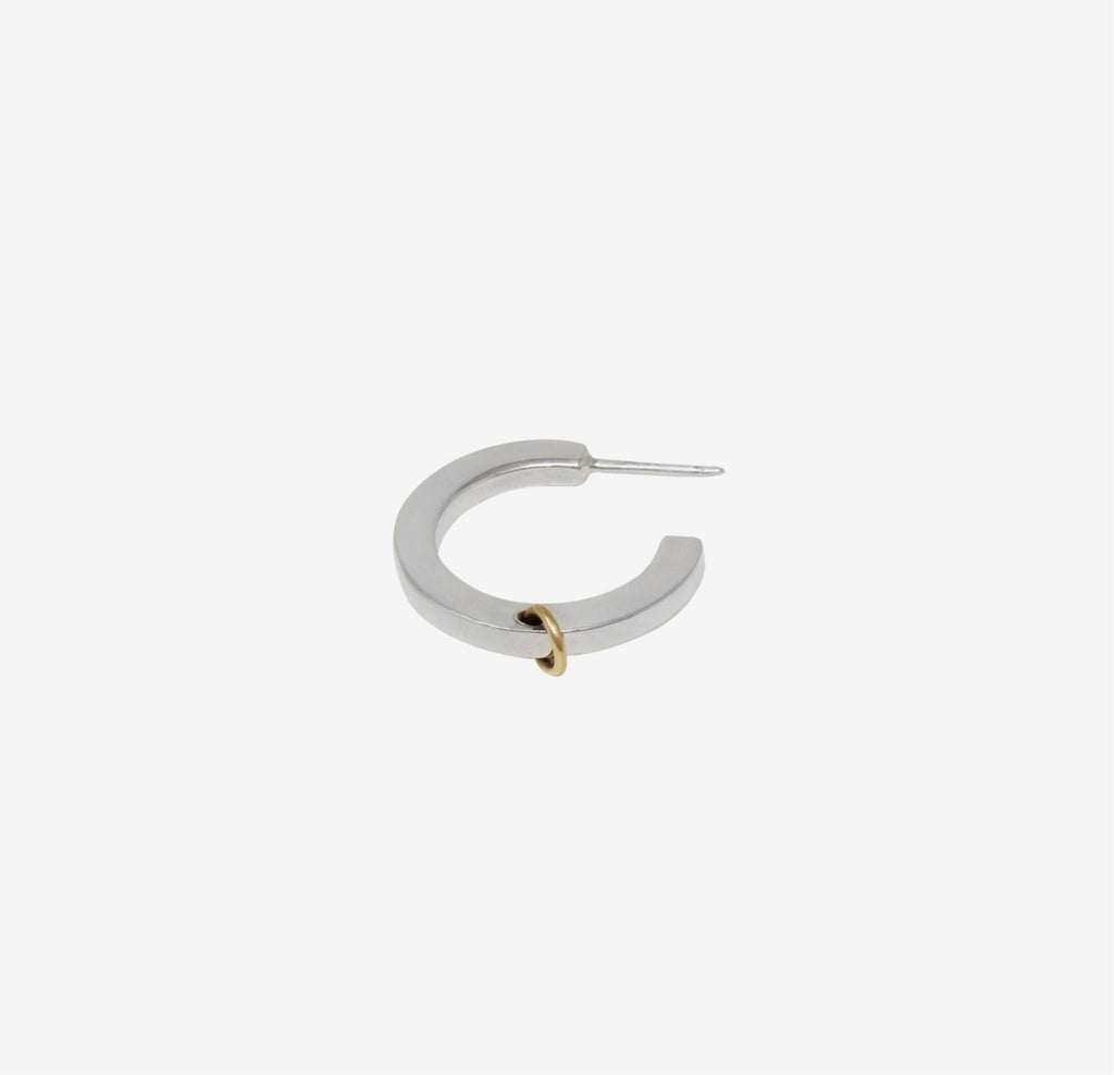 PIERCED MINI BLOCK HOOP